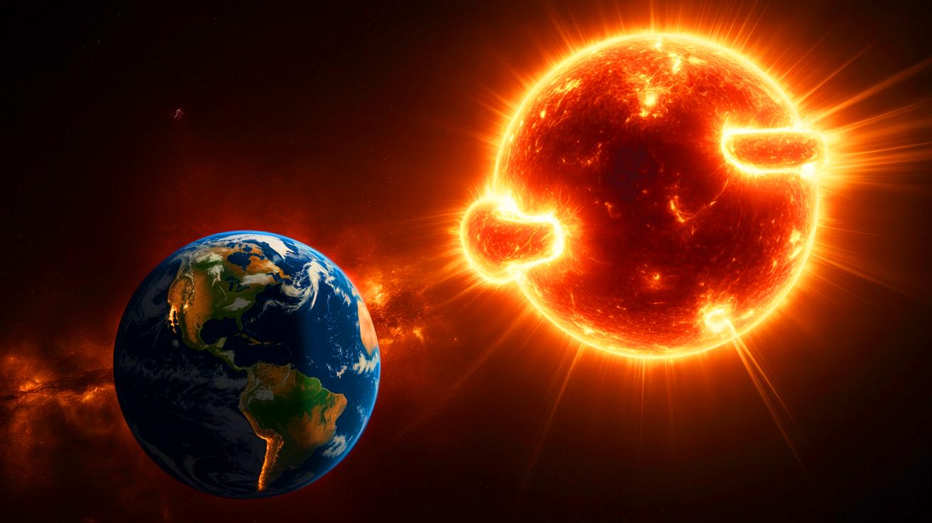 Illustration de la structure en forme de « S » inversé apparue sur le Soleil.