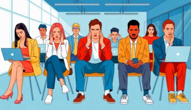 Illustration de la génération Z confrontée au stress élevé dans le monde du travail.