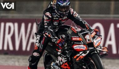 Jorge Martin utilise le casque de design fan au GP de Jakarta