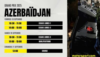 Le programme du GP d'Azerbaïdjan F1 2025 : dates, horaires et infos