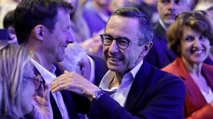 Bruno Retailleau photographié à Port-Marly ce samedi 6 septembre pour la rentrée des Républicains (Photo by STEPHANE DE SAKUTIN / AFP)