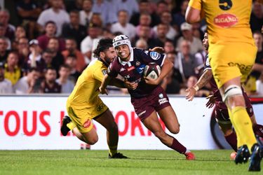 L’ailier international de l’UBB, Louis Bielle-Biarrey, en pleine action.