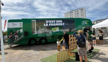 le bio bus fait une étape à Marseille pour sensibiliser à l'alimentation durable