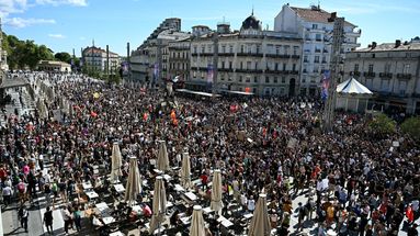 Manifestation sur la place de la Comédie à Montpellier - Gabriel BOUYS / AFP