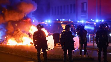 Les forces de l'ordre déployées au port de Brest où des incidents ont été enregistrés - FRED TANNEAU / AFP