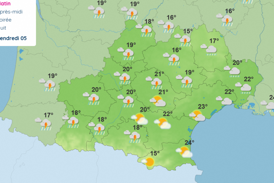 La météo de votre jeudi matin à Toulouse et en Occitanie.
