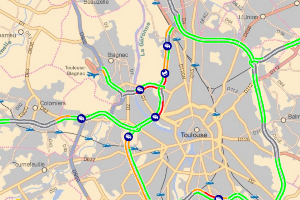 Un accident s'est produite sur le périphérique, à l'ouest de Toulouse, vendredi 12 septembre 2025.