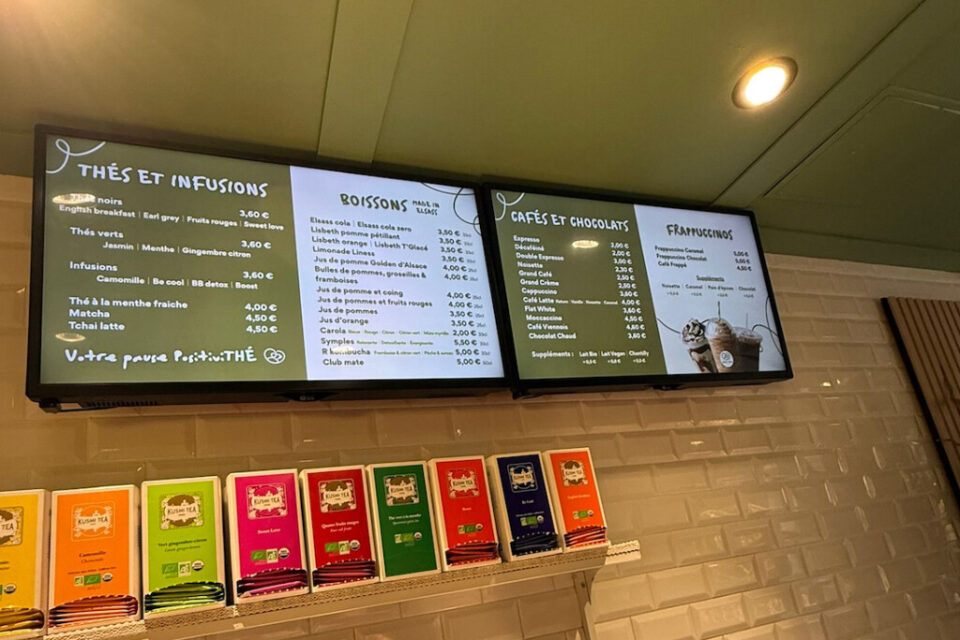 La carte des boissons.