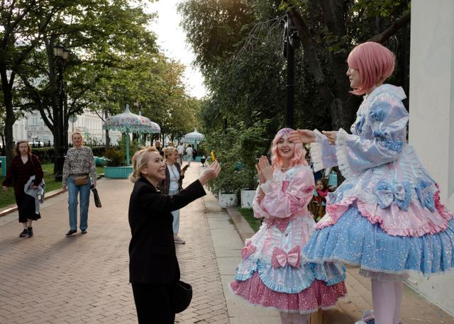 Des participants déguisés lors du festival “Un été à Moscou”, le 6 juillet 2025.