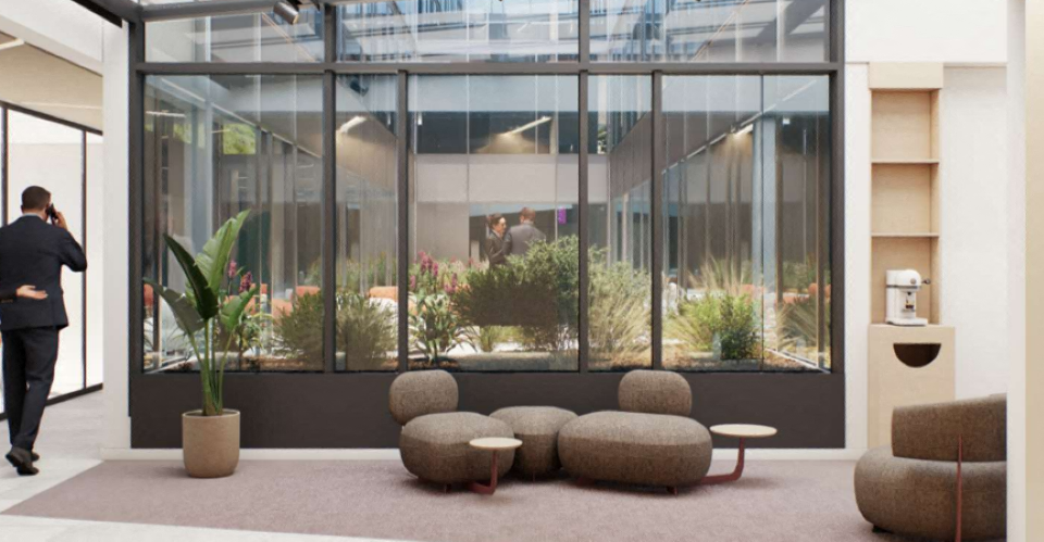 Le patio d'antan va être rouvert pour apporter de la luminosité et une nouvelle dynamique;
