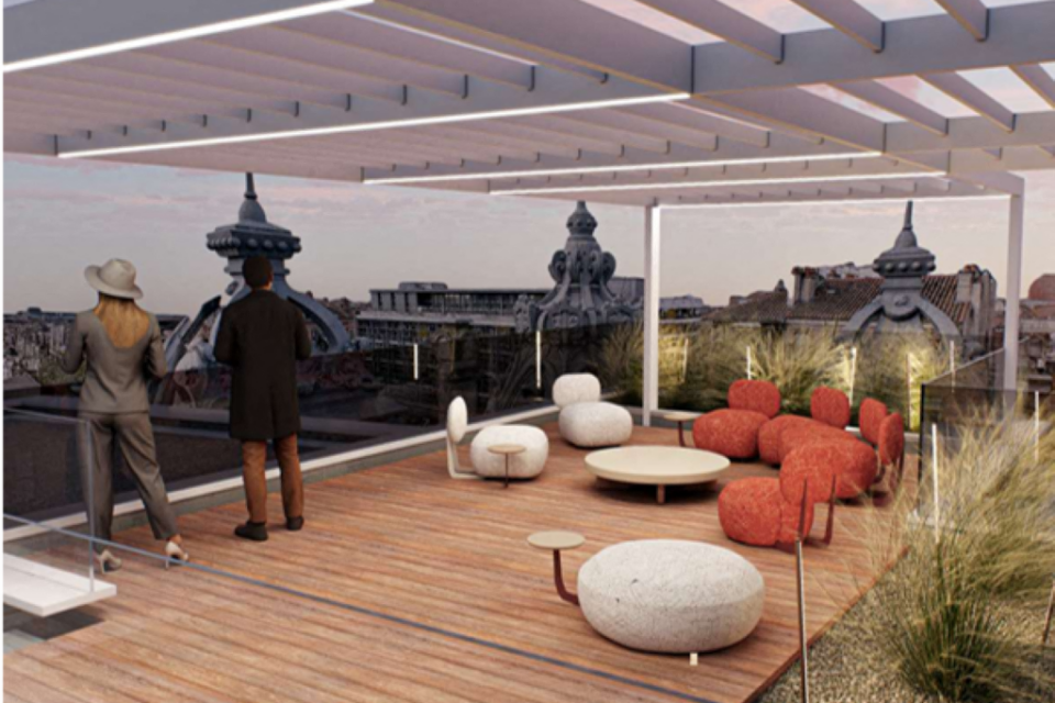 Un rooftop ouvert à la clientèle et aux évènements privés. 