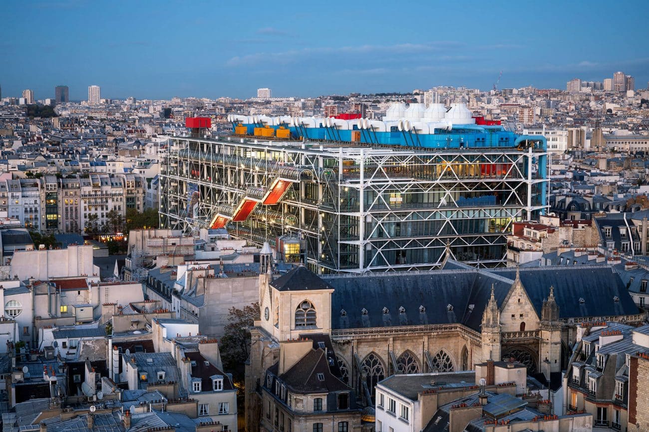Vue aérienne du Centre Pompidou, Paris