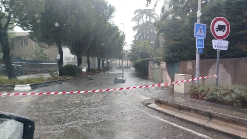 Certaines rues de Salon-de-Provence ont même été interdites à la circulation avec de la rubalise.