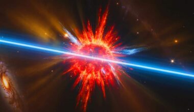 Illustration de l'explosion cosmique inhabituelle observée par les astronomes.