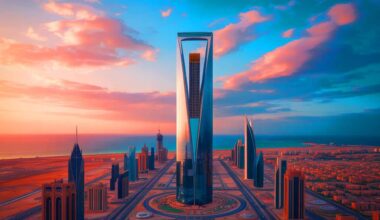 Illustration de la JEC Tower, future icône architecturale de Jeddah, intégrant des innovations durables.