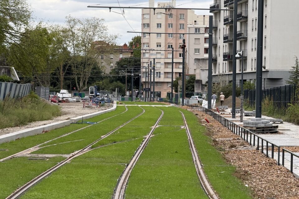 Le chantier du tramway T6 avance, ce samedi 13 septembre 2025 à Villeurbanne.