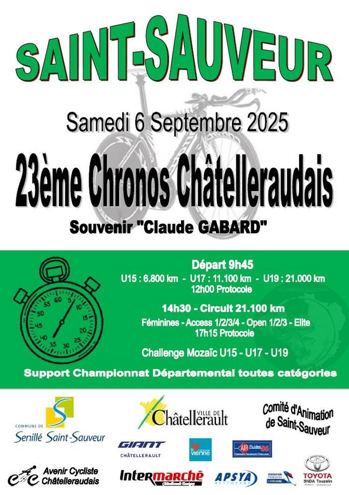 Chrono Châtelleraudais St Sauveur 6 septembre 2025 infos