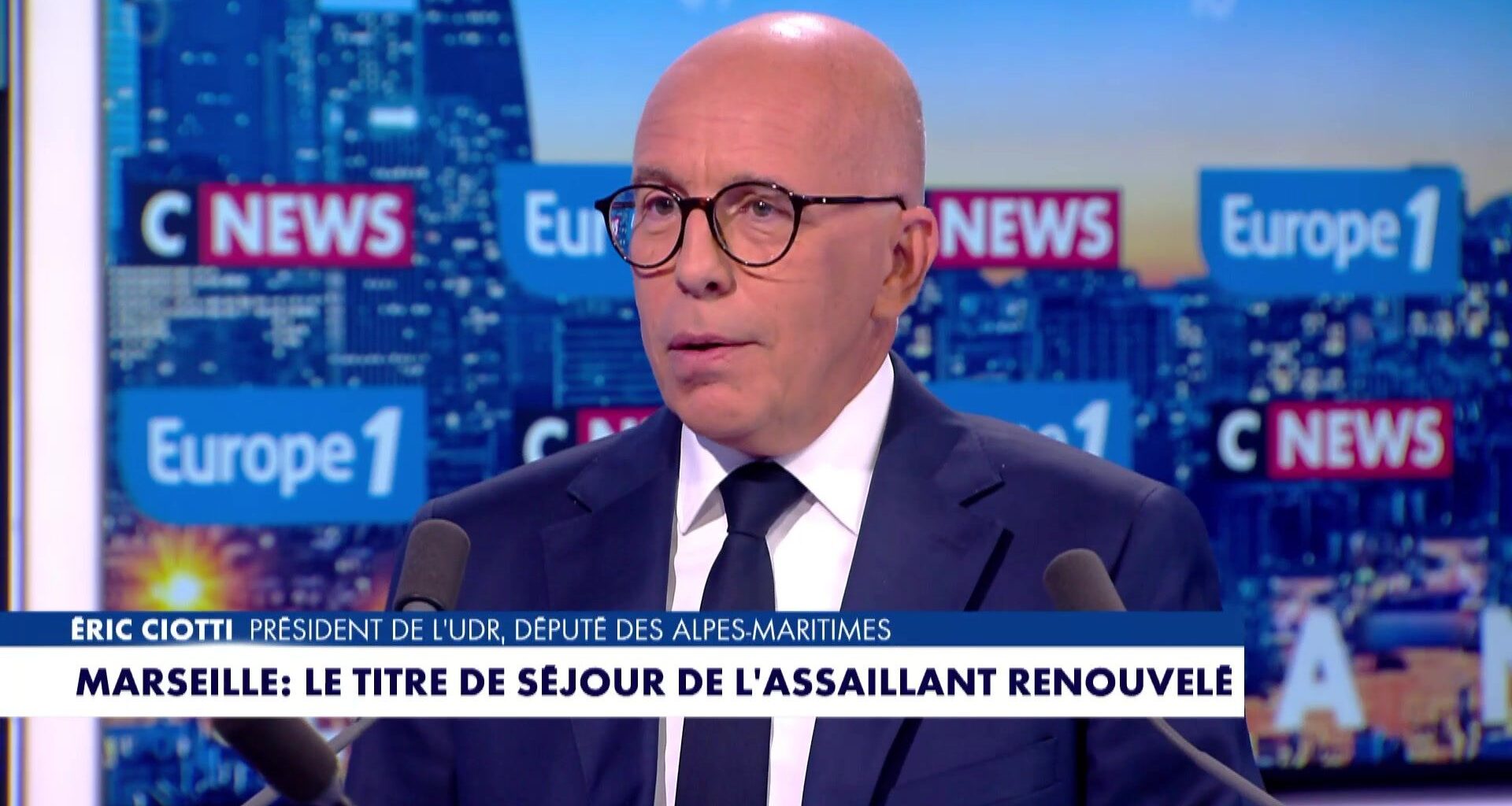 «Les profils dangereux, quand ils sont étrangers, doivent être expulsés», fustige Éric Ciotti