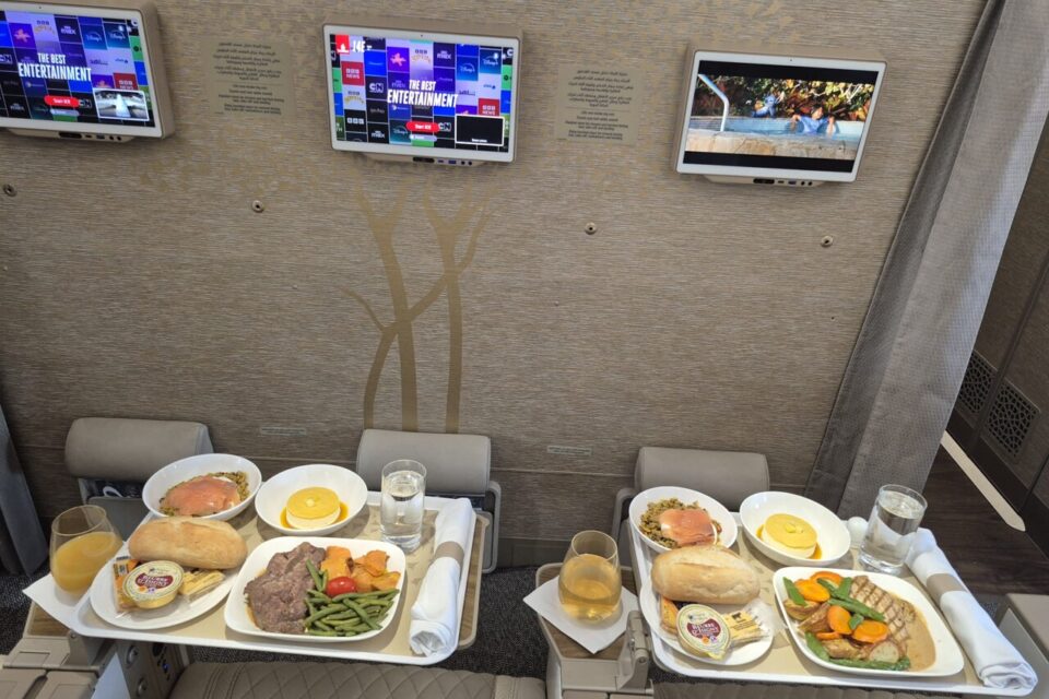 La nouvelle classe Economie Premium et ses repas.