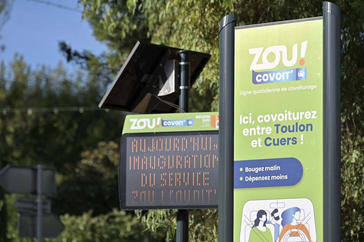 Inauguration pour la nouvelle ligne de covoiturage ZOU ! entre Toulon et Cuers - Région Sud
