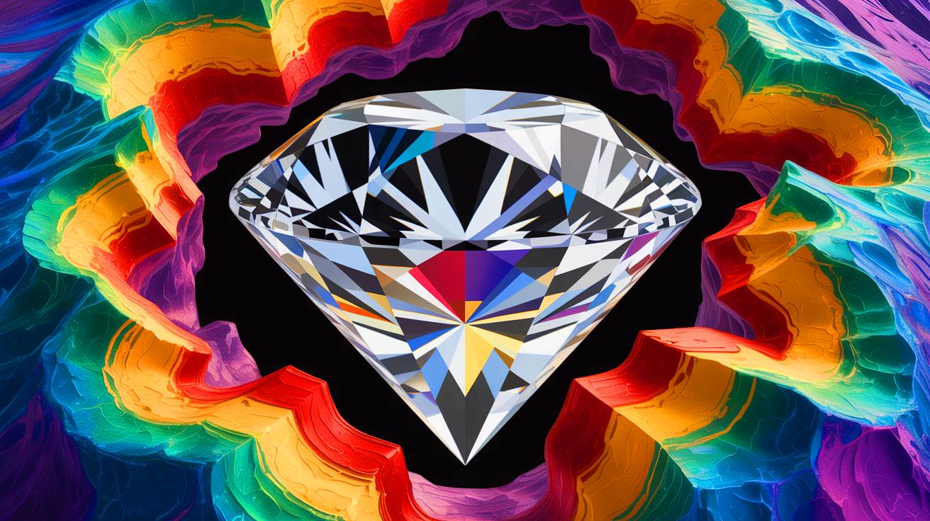 Illustration de la découverte d'alliages métalliques profonds révélés par des inclusions dans des diamants.