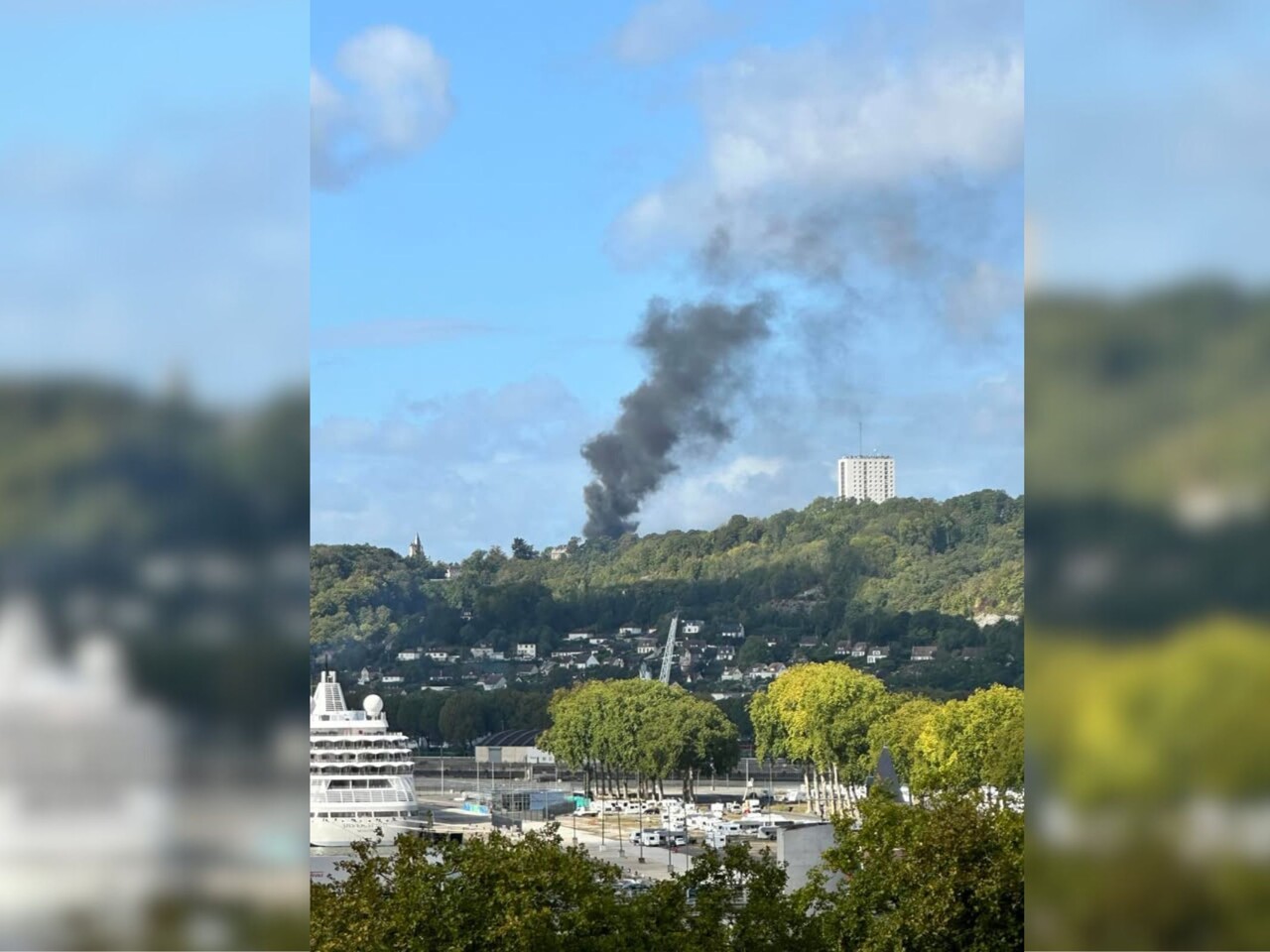 un Teor prend feu près de Rouen, les passagers évacués du bus