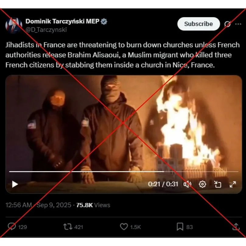 Image du message partagé par Dominik Tarczyński