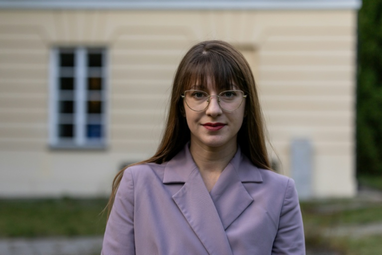 Nadia Winiarska, de l'organisation patronale Lewiatanan, à Varsovie, le 23 septembre 2025 ( AFP / Wojtek RADWANSKI )