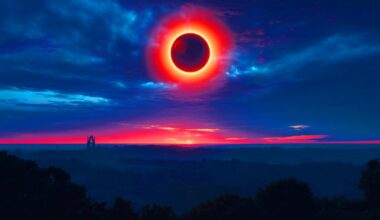 Illustration de la prochaine éclipse solaire totale visible en France en 2081.