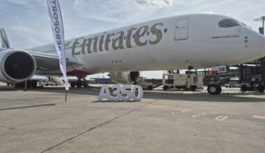 Emirates présente son nouvel A350 à l'aéroport de Lyon
