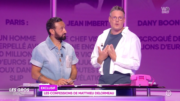 Cyril Hanouna et Matthieu Delormeau, ici au mois de septembre 2025 dans « Tout beau tout n9uf » sur W9.