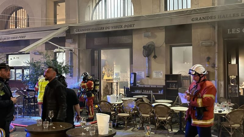 Feu à Marseille, aux Grandes Halles ce vendredi 26 septembre.