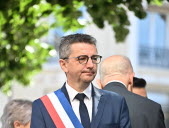 Gaël Perdriau lors du dernier défilé du 14-Juillet. Photo Charly Jurine