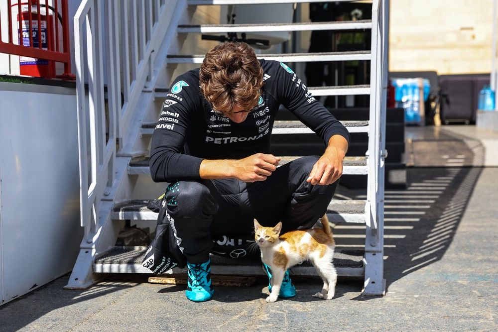 Une star du paddock F1 de Bakou et George Russell.