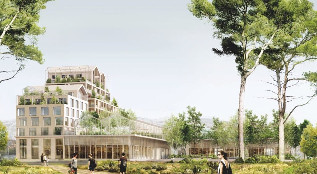 Vue d'ensemble du projet Le Verger - Crédits photo : Habsitde - Marciano Architecture