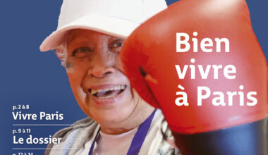 senior avec gant de boxe