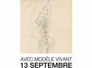 Illustration Stage de dessin de nu avec modèle vivant