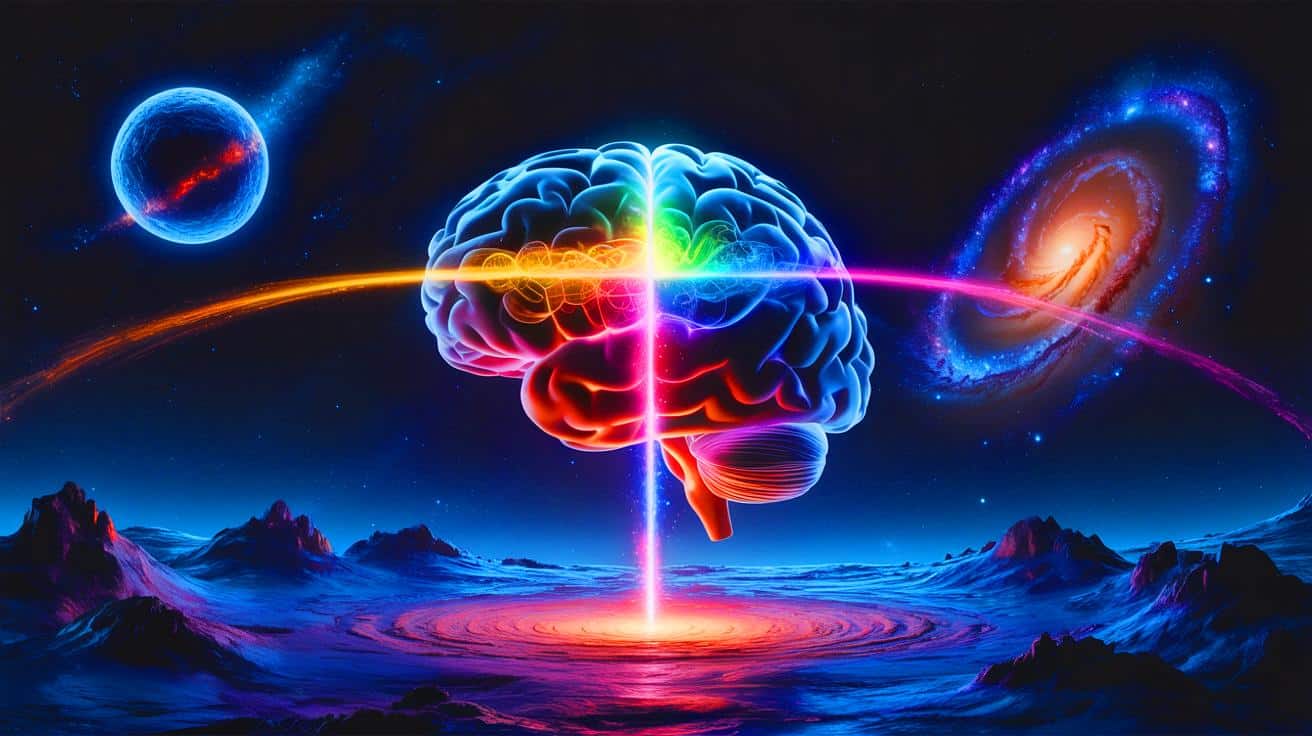 Illustration de l'exploration des capacités de la conscience humaine par le Gateway Process.