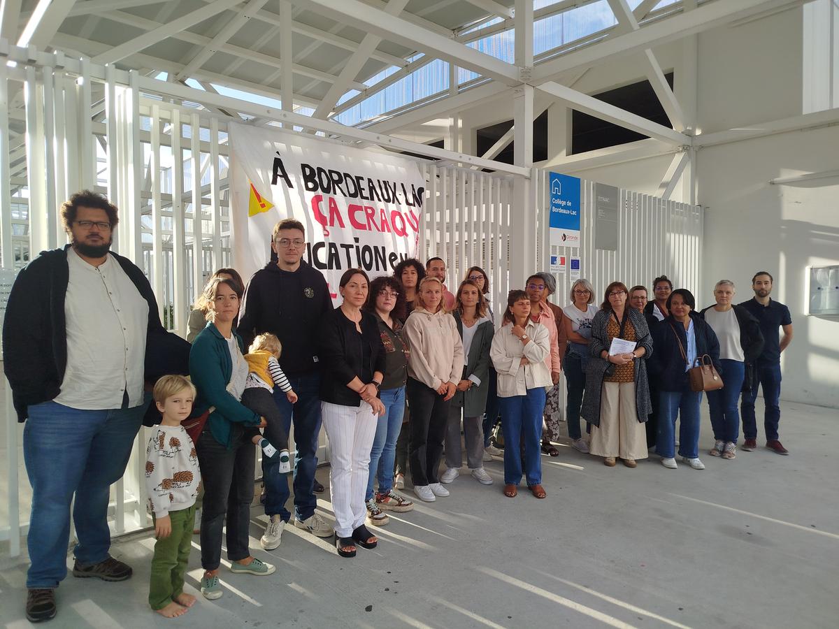 les professeurs du collège de Bordeaux Lac en grève pour obtenir le classement Rep