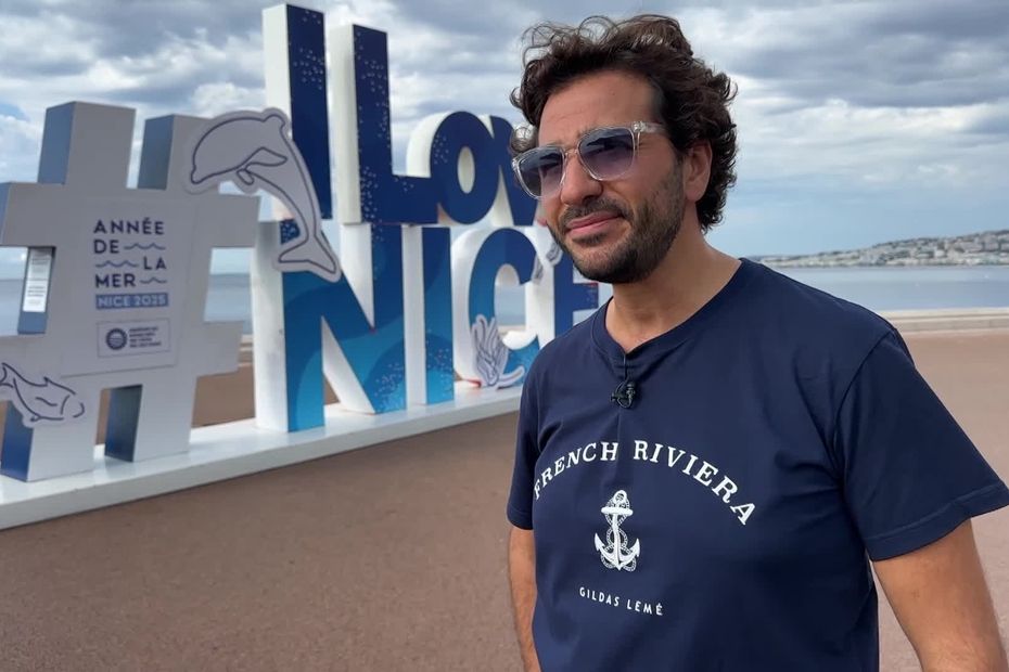 VIDÉO. "Viens sentir la chaleur sous l'azur", ce Libanais installé sur la Côte d'Azur chante son amour pour Nice