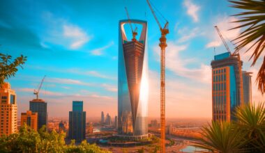 Illustration de la JEC Tower à Jeddah, projetée pour être le plus haut gratte-ciel du monde.
