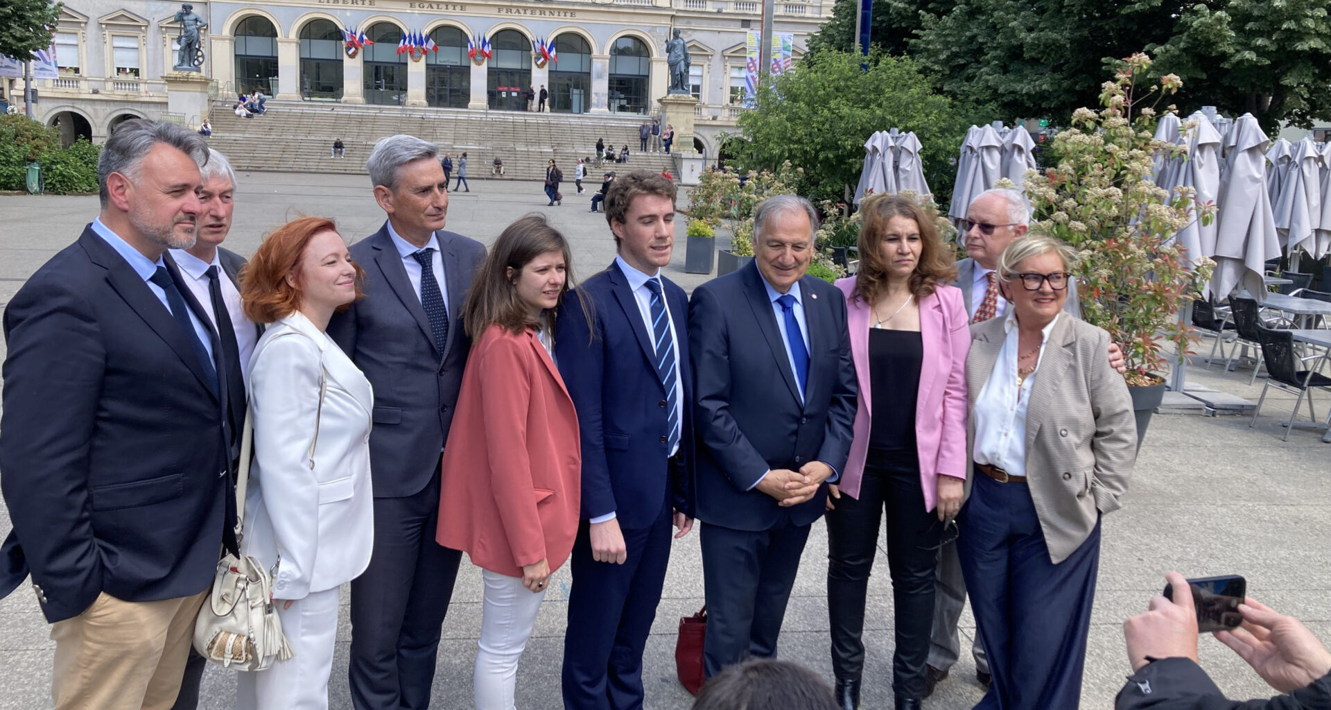 © Laurie Joanou - Les cinq candidats lors de la présentation du collectif, en mai dernier.