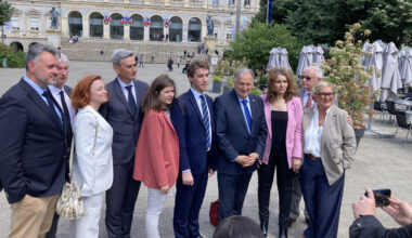 © Laurie Joanou - Les cinq candidats lors de la présentation du collectif, en mai dernier.