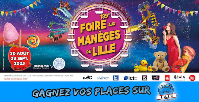 Gagnez vos invitations pour la Foire aux Manèges de Lille 2025