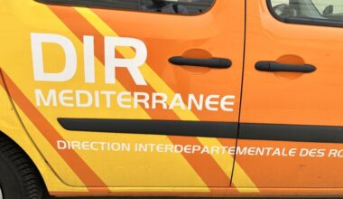 deux véhicules impliqués dans un accident sur l'A7 à Marseille, bouchon important