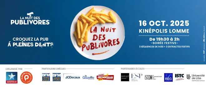 Jeudi 16 octobre 2025, le Kinepolis de Lomme accueillera "La Nuit des Publivores"
