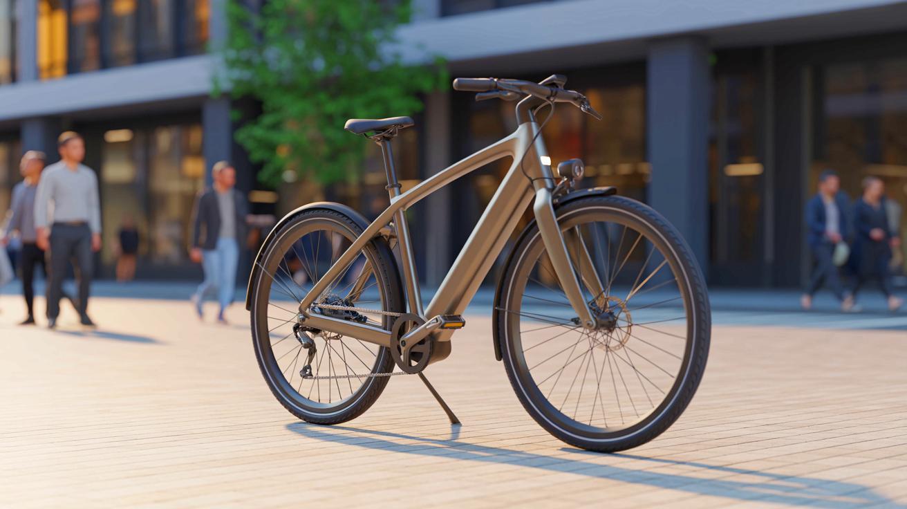 Illustration de la nouvelle gamme de vélos électriques abordables lancée par Decathlon.