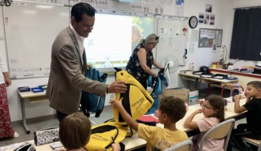 158 élèves de Plan-de-Cuques découvrent leur kit de fournitures scolaires