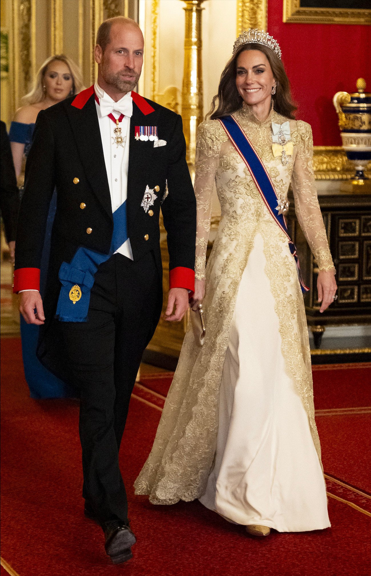 Le prince William et Kate Middleton lors du banquet d