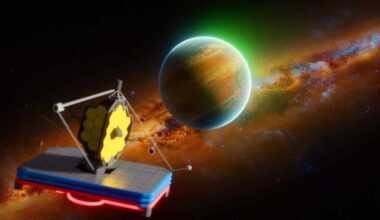 Illustration de l'étude de l'exoplanète TRAPPIST-1e grâce au télescope spatial James-Webb.